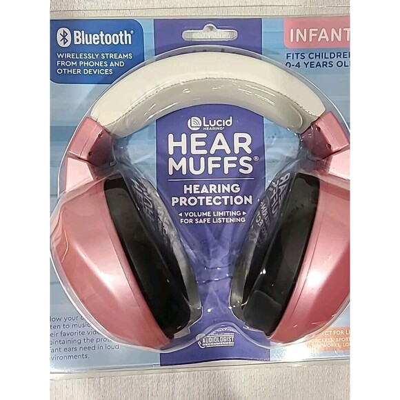 Lucid Hearing Hear Muffs Infant Fit Hearing Protection Pink 0-4 Years New Child - Picture 2 of 6